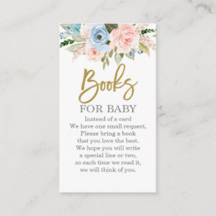 Bring a book gender reveal enclosure card