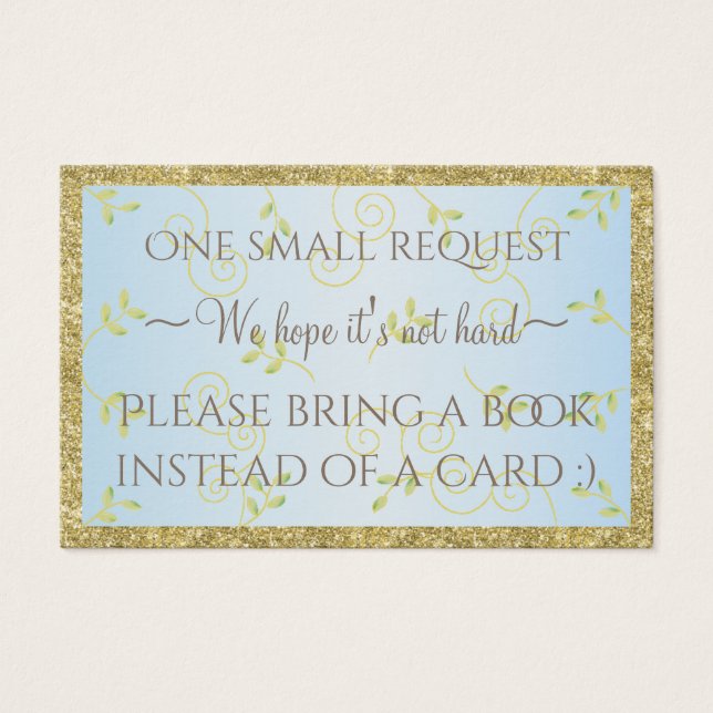 Bring-a-Book "Gld Birds/B" Insert Card/Personalise (Front)