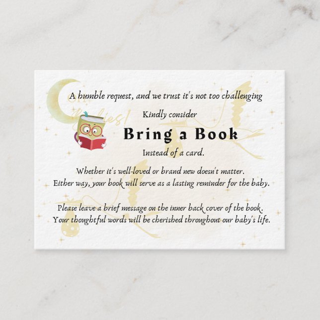 Bring A Book Oh Babies Neutral Twin Storks  Enclosure Card (Front)