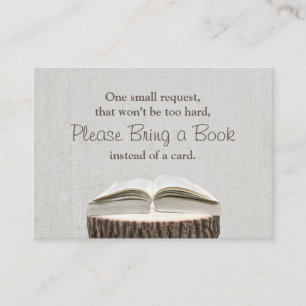 Bring a Book Request Baby Shower Insert