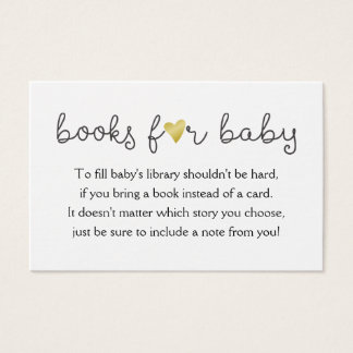 Bring a Book Request Card Baby Shower Gold Foil