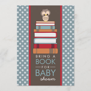 Bring A Book Sweet Owl Baby Shower Invitation