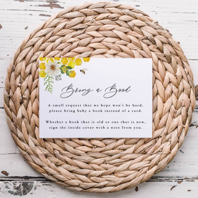 Bring a Book, Watercolor Bee and Daisies  Enclosure Card (Creator Uploaded)