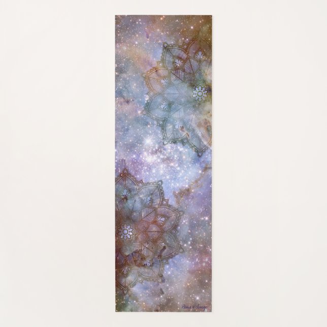 Bring a Change Mandala Cosmos Yoga Mat (Front)