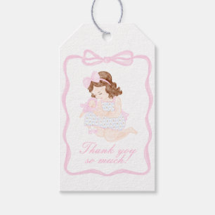 Bring a Doll Birthday Preppy Grandmillennial Gift Tags