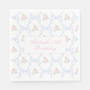 Bring a Doll Birthday Preppy Grandmillennial Napkin
