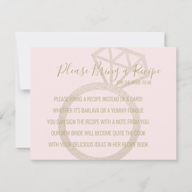 Bring a Recipe Card for Bridal Shower Invitation (Front)