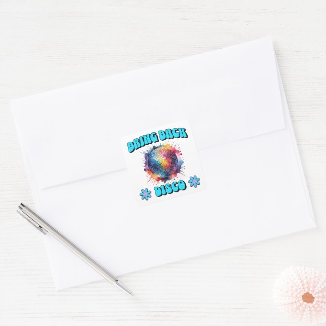 Bring Back Disco Square Sticker (Envelope)