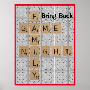 Bring Back Family Game Night Poster