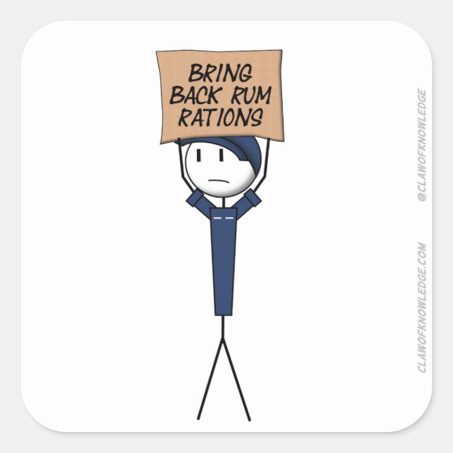 "Bring Back Rum Rations" Sticker (Front)