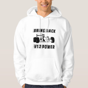 Bring back V12 power Race Car Silhouette Hoodie