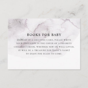 Bring book for baby request. Watercolor purple Enclosure Card