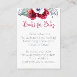 Bring Book for Baby Shower insert card