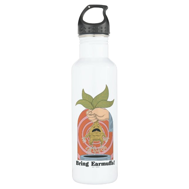 "Bring Earmuffs!" Screaming Mandrake Graphic 710 Ml Water Bottle (Front)