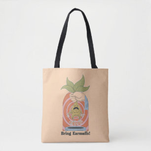 "Bring Earmuffs!" Screaming Mandrake Graphic Tote Bag