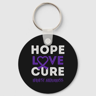 Bring Epilepsy Awareness  to bring HOPE LOVE CURE Key Ring