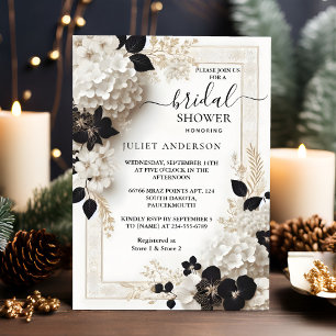 Bring Formal Simple Classic Blank Bridal Shower Invitation
