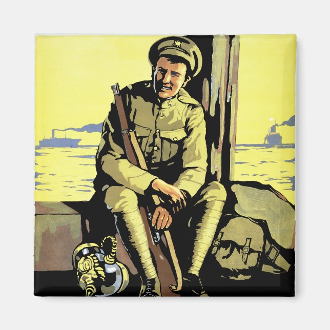 Bring him Home with the Victory Loan Magnet (Front)