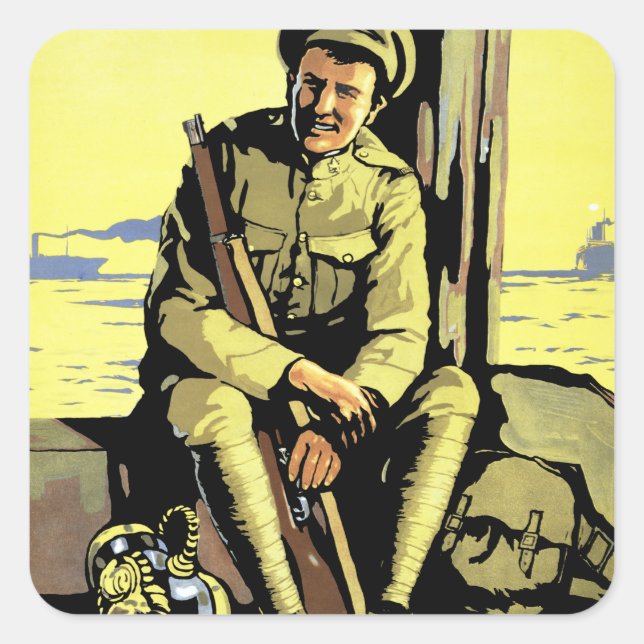 Bring him Home with the Victory Loan Square Sticker (Front)