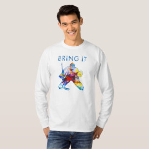 Bring It Hockey Goalie Watercolor T-Shirt