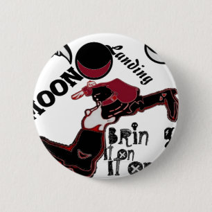 Bring It On – Playful Christmas & Space Mashup 6 Cm Round Badge