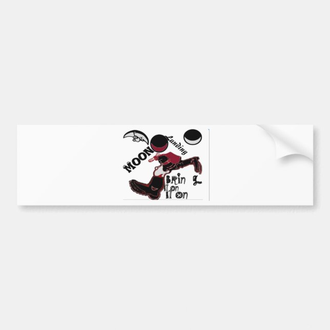 Bring It On – Playful Christmas & Space Mashup Bumper Sticker (Front)