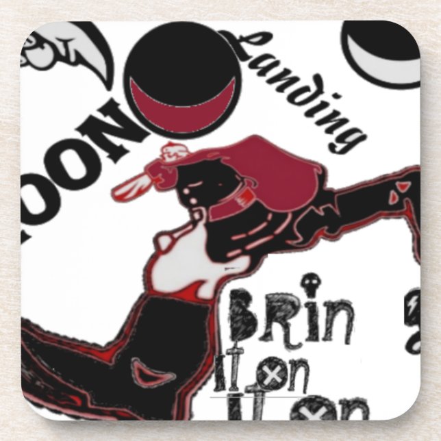 Bring It On – Playful Christmas & Space Mashup Coaster (Front)