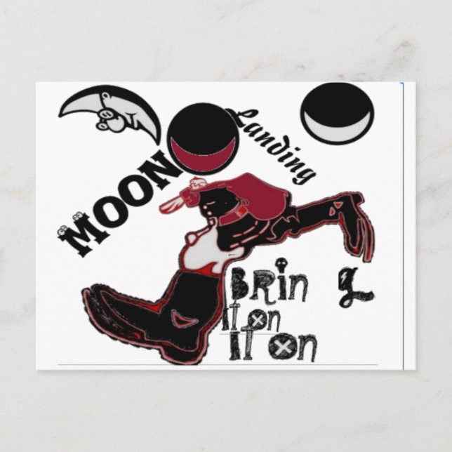 Bring It On – Playful Christmas & Space Mashup Postcard (Front)