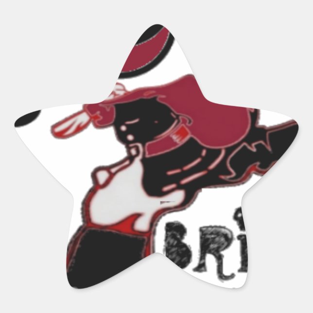 Bring It On – Playful Christmas & Space Mashup Star Sticker (Front)