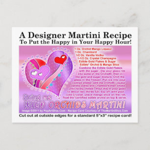 Bring Me Wild Orchids Valentine's Day Martini Card