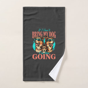 Bring My Dog Retro Dog Lover Hand Towel