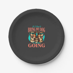 Bring My Dog Retro Dog Lover Paper Plate