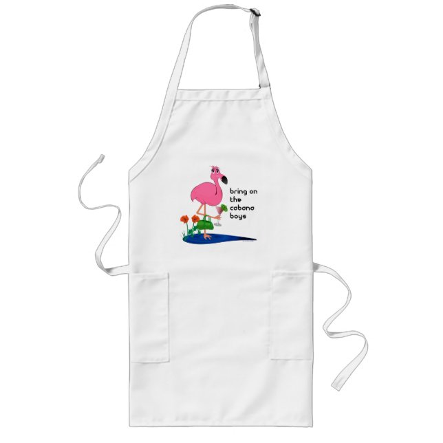 Bring on the cabana boys flamingo apron (Front)