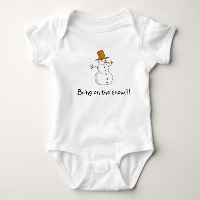 Bring on the Snow Infant Creeper (Front)