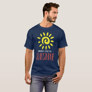 Bring On The Sunshine Men's Navy Blue T-Shirt