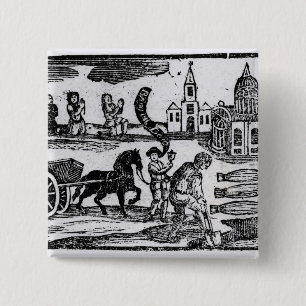 Bring Out Your Dead, The Great Plague of 1665 15 Cm Square Badge