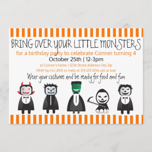 Bring over your monsters - Birthday Invitation