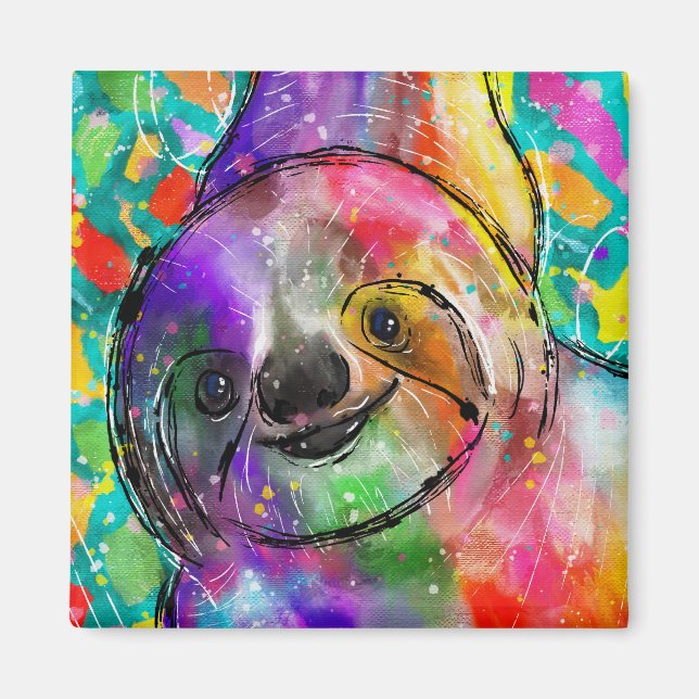 Bring Playful Vibes to Your Space with our Sloth  Magnet (Front)