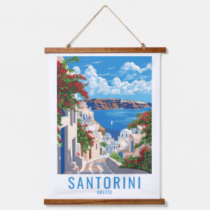 Bring Santorini Home: Santorini Greece Hanging Tapestry