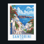 Bring Santorini Home: Santorini Greece Postcard<br><div class="desc">Transport yourself to the idyllic Greek island of Santorini with this captivating watercolor tapestry. This piece features a stunning view of the village of Oia, with its whitewashed houses cascading down the cliffs overlooking the Aegean Sea. The vibrant colours and intricate details of the watercolor painting will add a touch...</div>