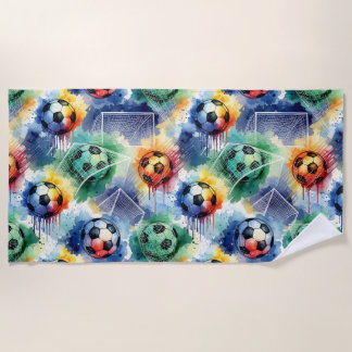 Bring Soccer Spirit to Your Designs Beach Towel