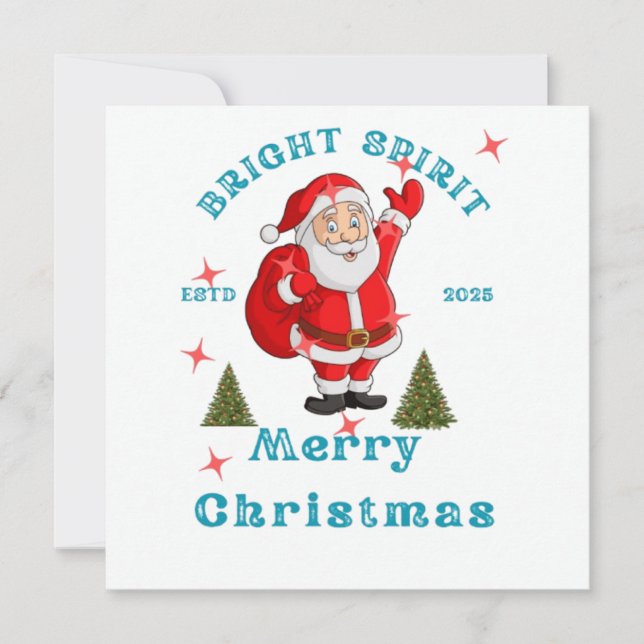 Bring the holiday cheer to life with Santa design  Invitation (Front)