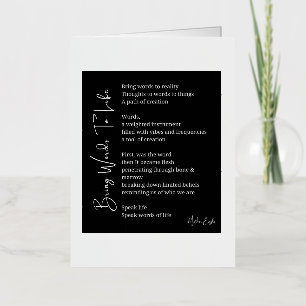Bring words to life Poem  Foil Greeting Card