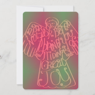 "bring you tidings..."Christmas Angel Greeting Thank You Card