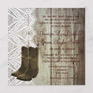 Bring Your Boots Wedding Invitations