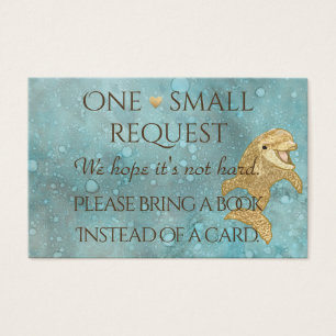BringABook "Gold Dolphin" Insert Card/Personalise