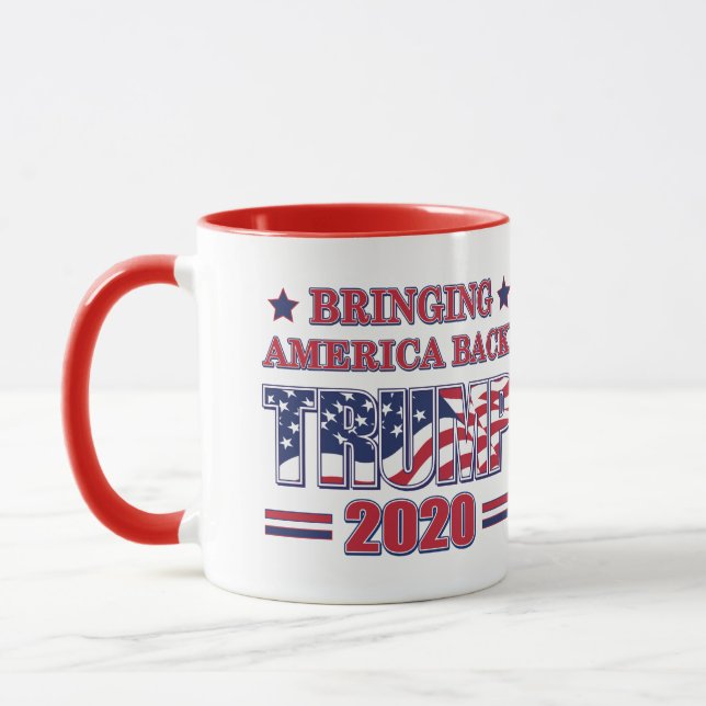 Bringing America Back Trump 2020 Mug (Left)