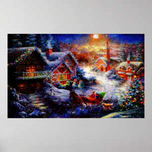 Bringing Home The Christmas Tree Poster