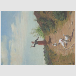 Bringing Home the Flock of Geese (by Paul Peel) Tissue Paper