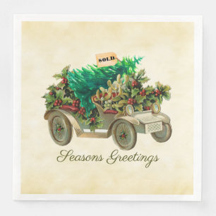 Bringing Home The Tree Paper Napkin